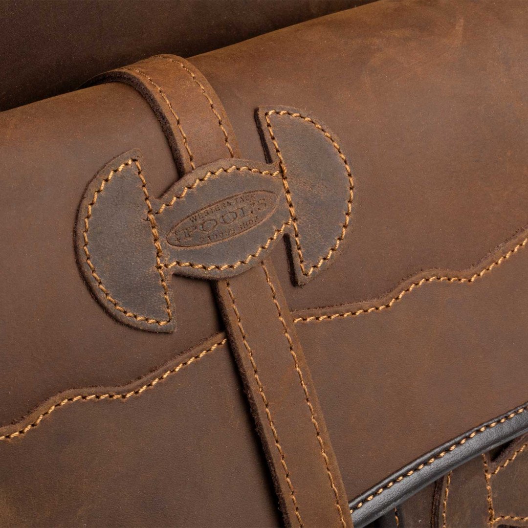 Alforjas Bisaccia per sella western in cuoio decorato 142,62&nbsp;€