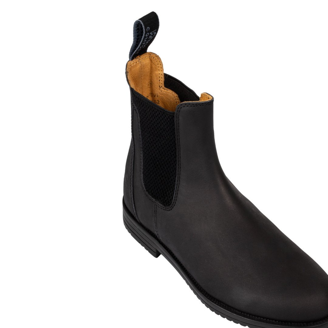 Jodhpur-Lederstiefeletten mit elastischem Seitenteil