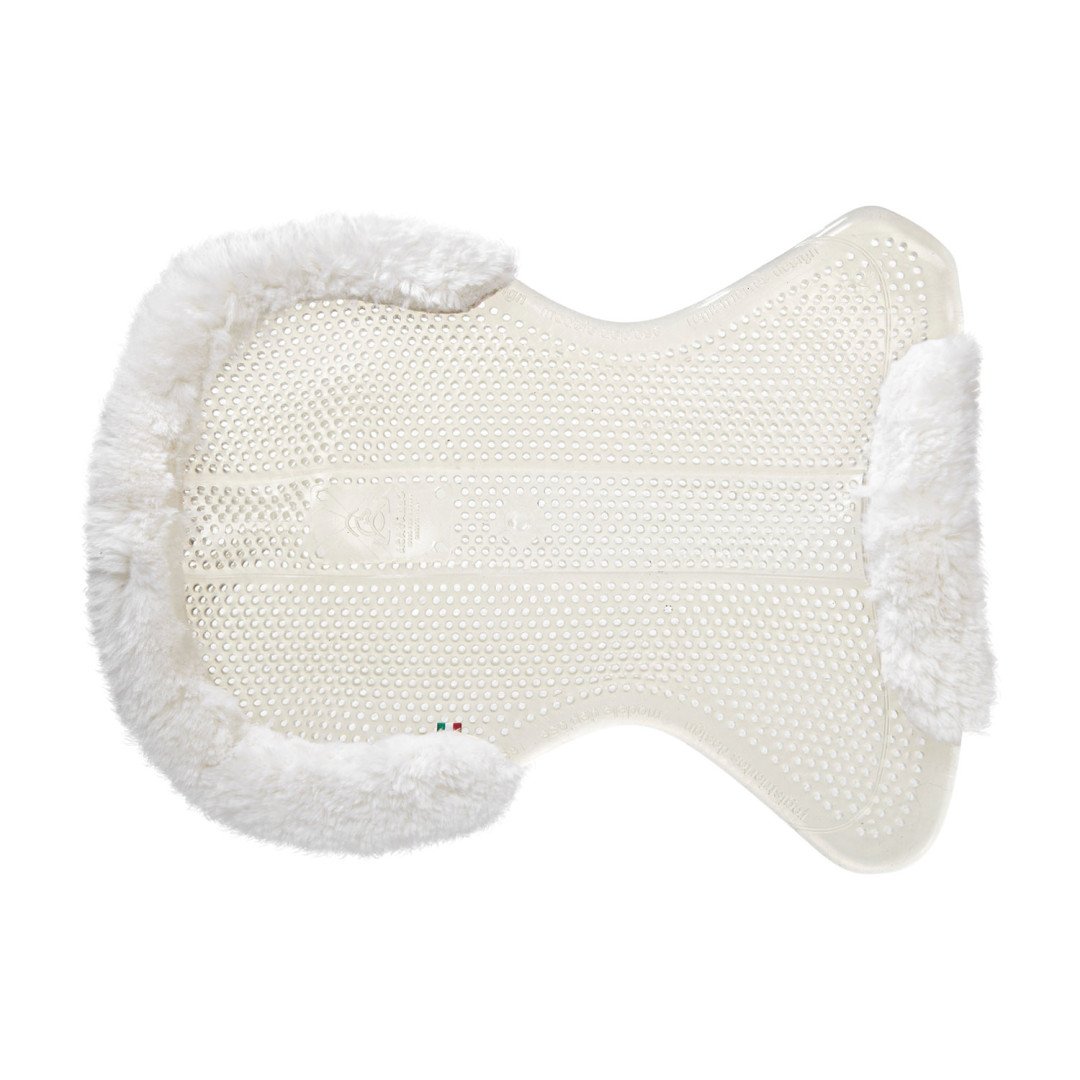 Almofada terapêutica de gel recortada com borda de pele de carneiro (1/2) - Apenas gel