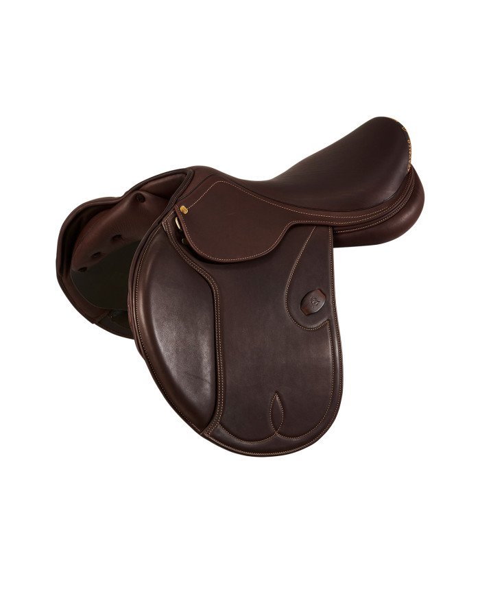 Dehorse - selle de cheval sauteuse, avec paquet complet de selle, bride en cuir, cuir et étrier de fer