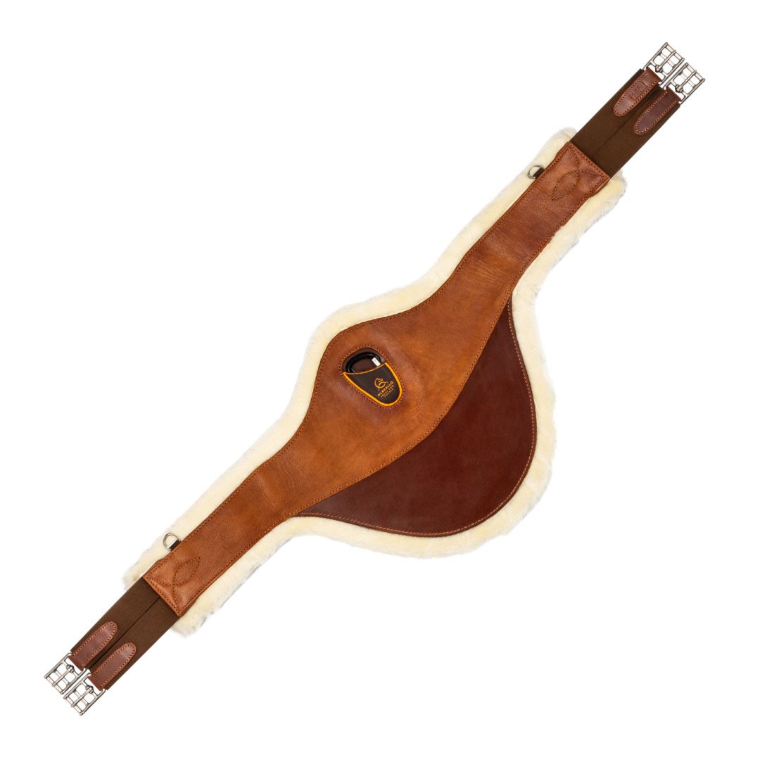 Leather Studguard Girth W removable Ecowool Lining