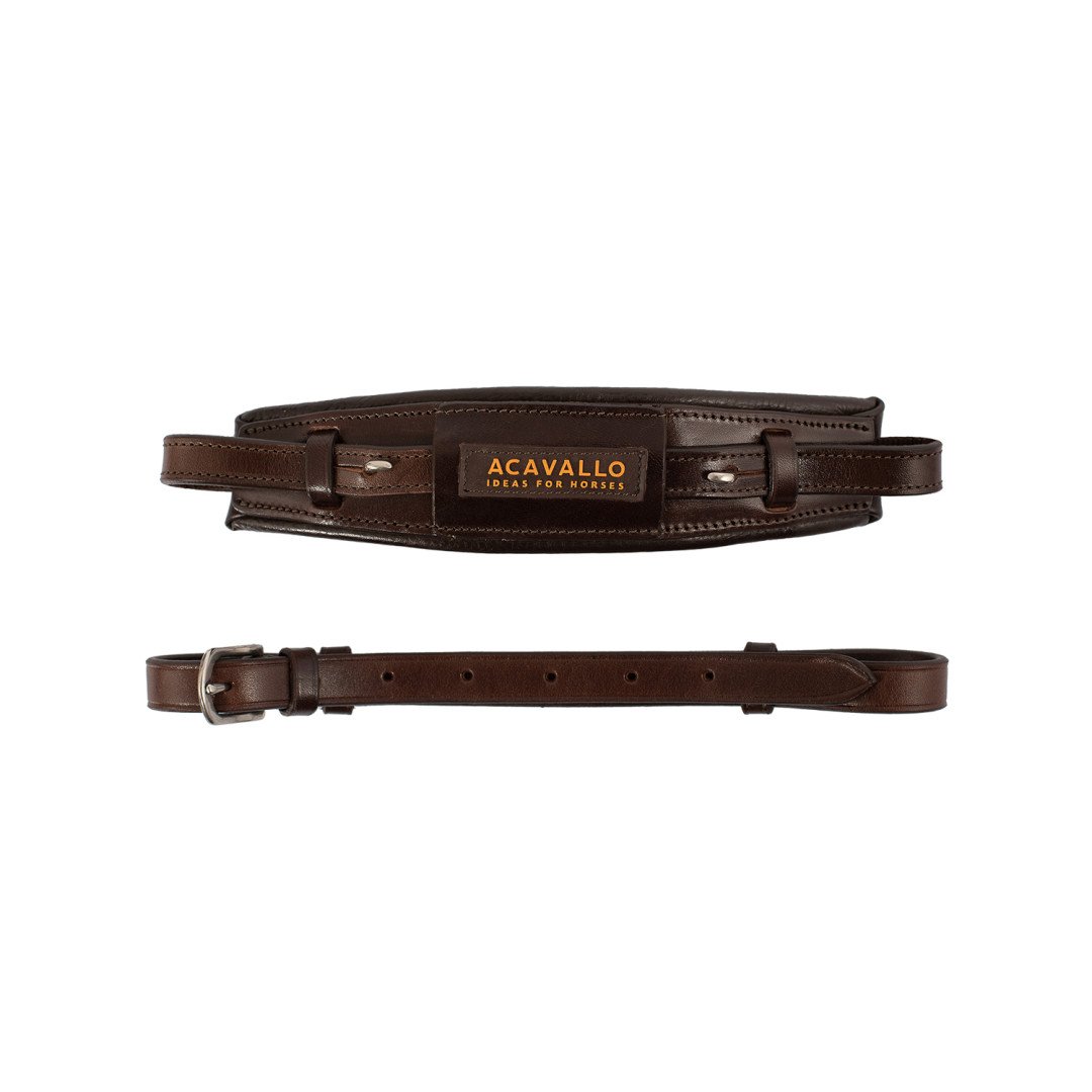 Muserola de cuero Acavallo para hackamore