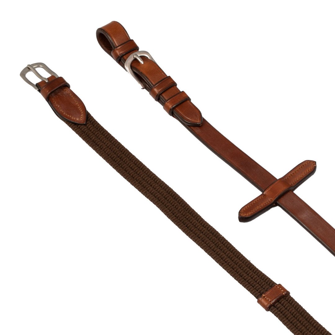 Riendas de red con topes de cuero