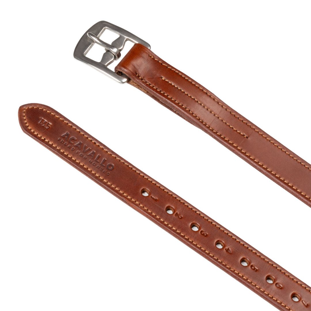 Acavallo Steigbügelriemen aus Kalbsleder mit innenliegender Nylonverstärkung