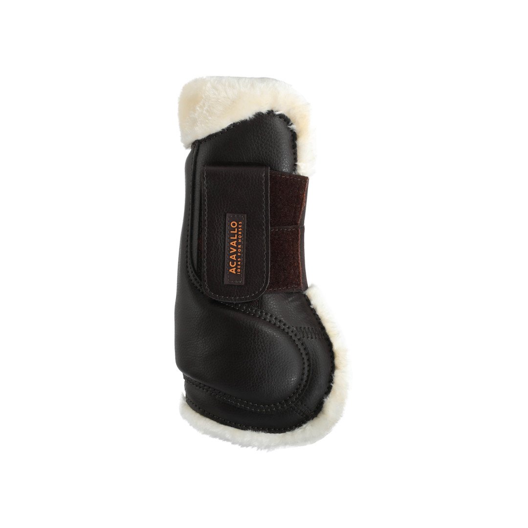 Guêtres en cuir écologique avec double fermeture Velcro