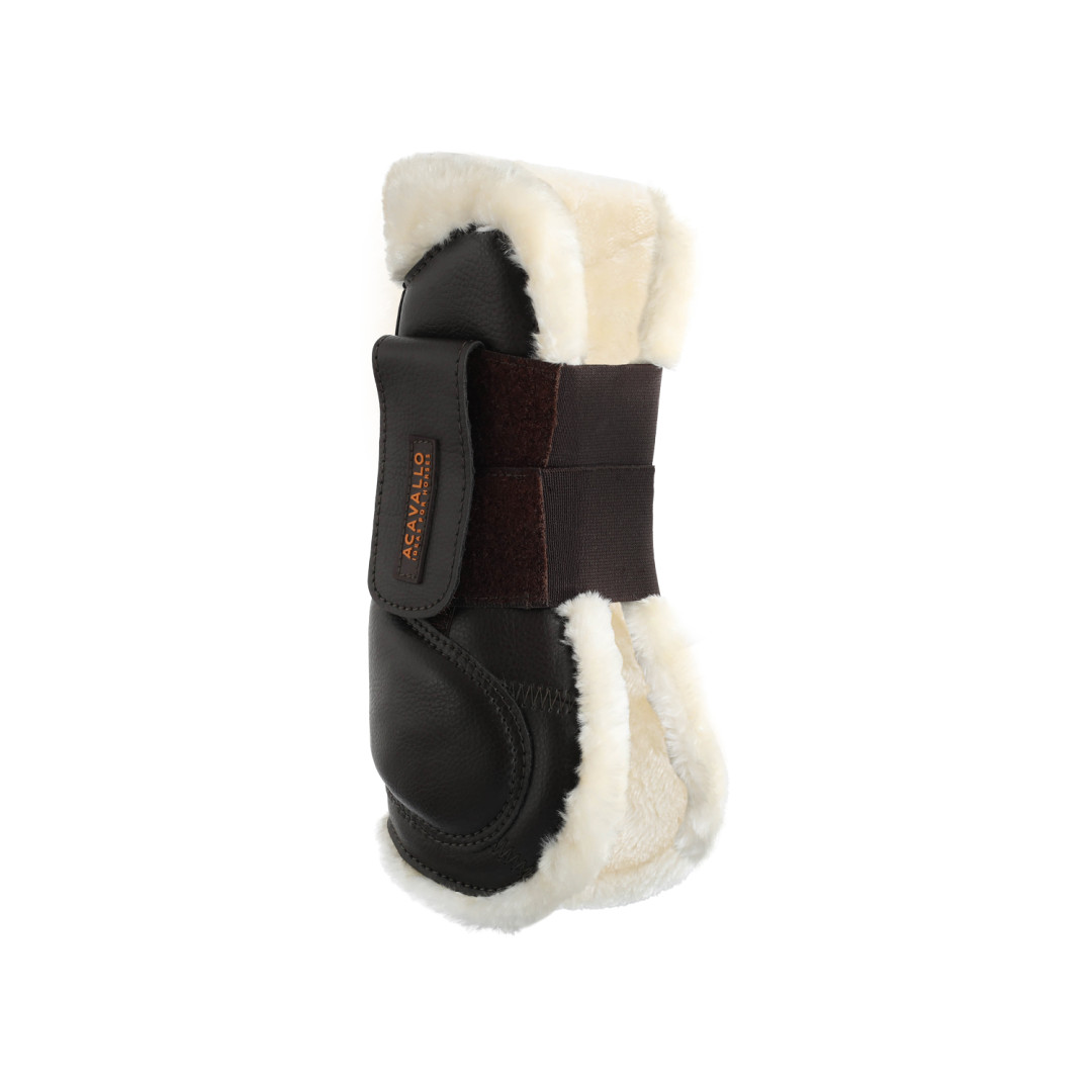 Acavallo Eco-leather Tendon Boots With Eco-wool and Double Velcro Fastening