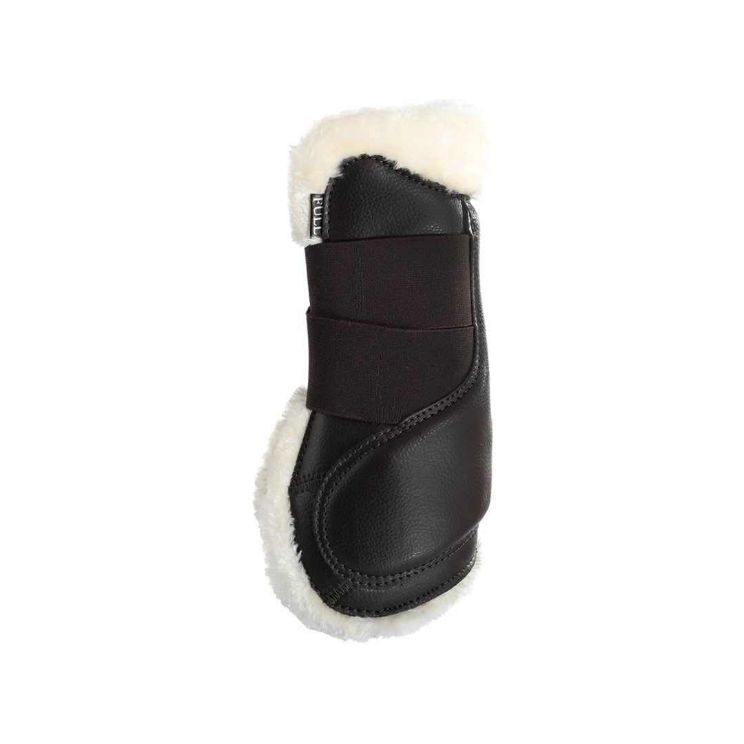 Guêtres en cuir écologique avec double fermeture Velcro