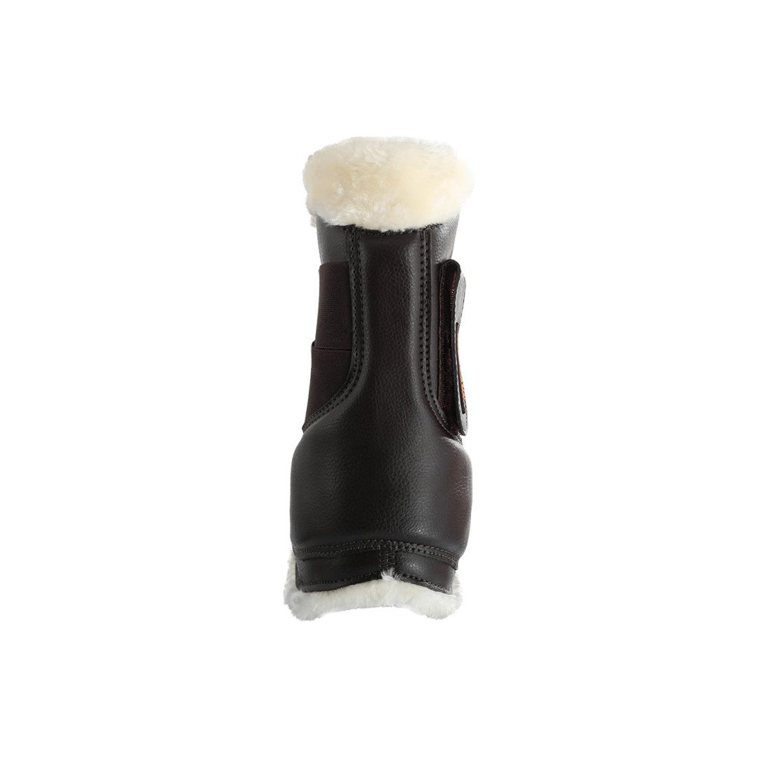 Guêtres en cuir écologique avec double fermeture Velcro