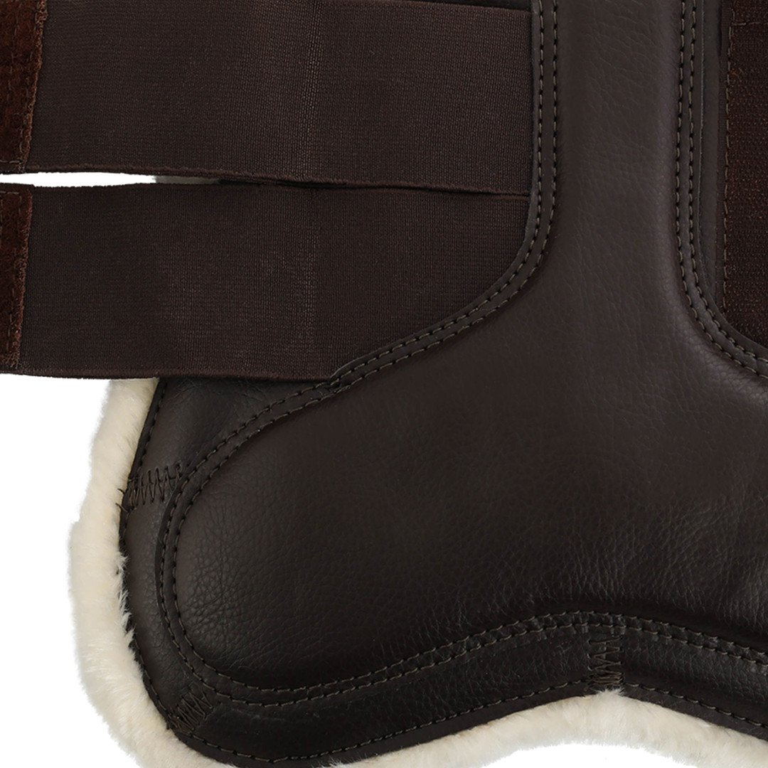 Guêtres en cuir écologique avec double fermeture Velcro