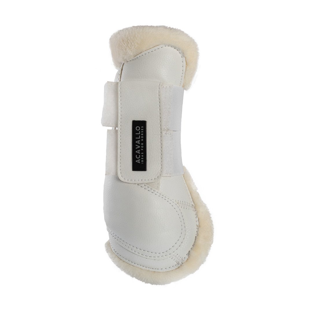 Öko-Leder-Sehnenstiefel mit doppeltem Klettverschluss