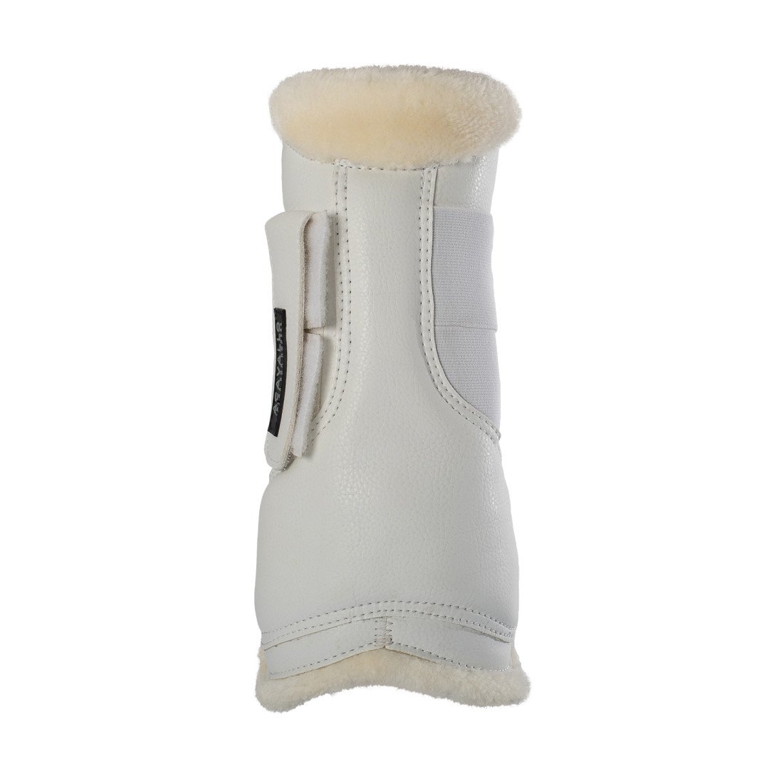 Öko-Leder-Sehnenstiefel mit doppeltem Klettverschluss