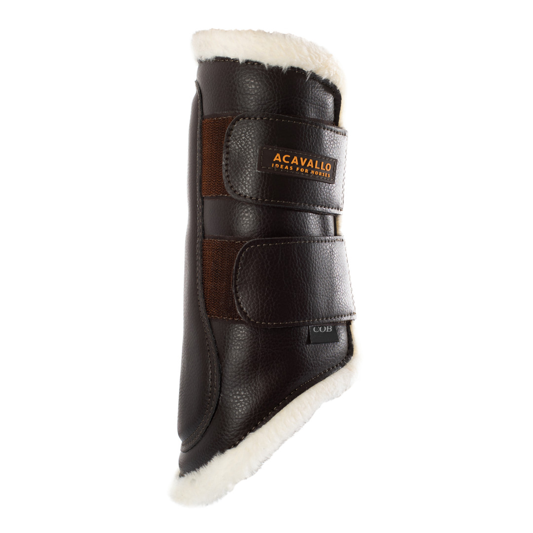Acavallo Eco-leather Front Brushing Horse Boots With Double Velcro Fastening