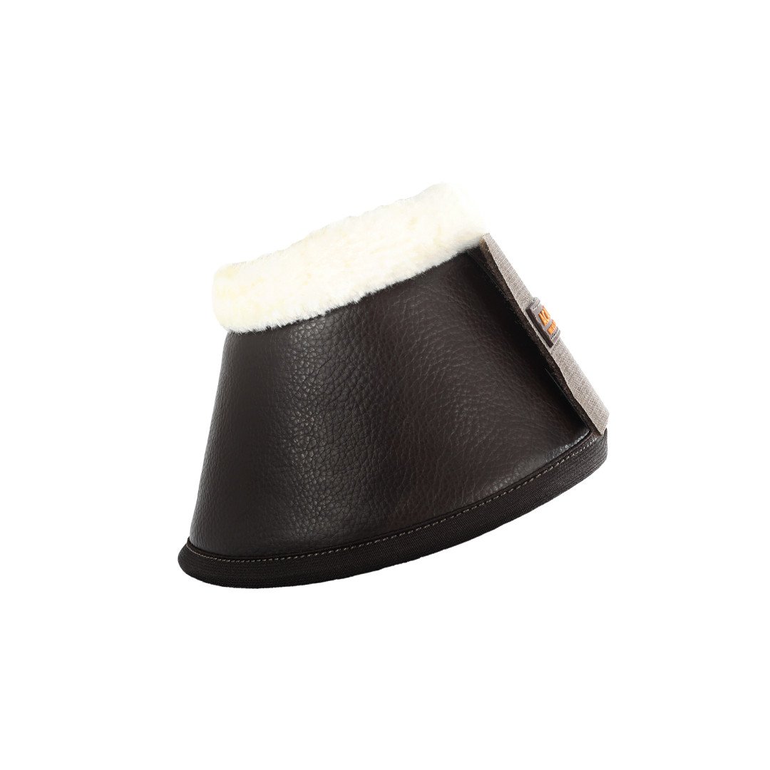 Öko-Leder-Glockenstiefel mit Klettverschluss