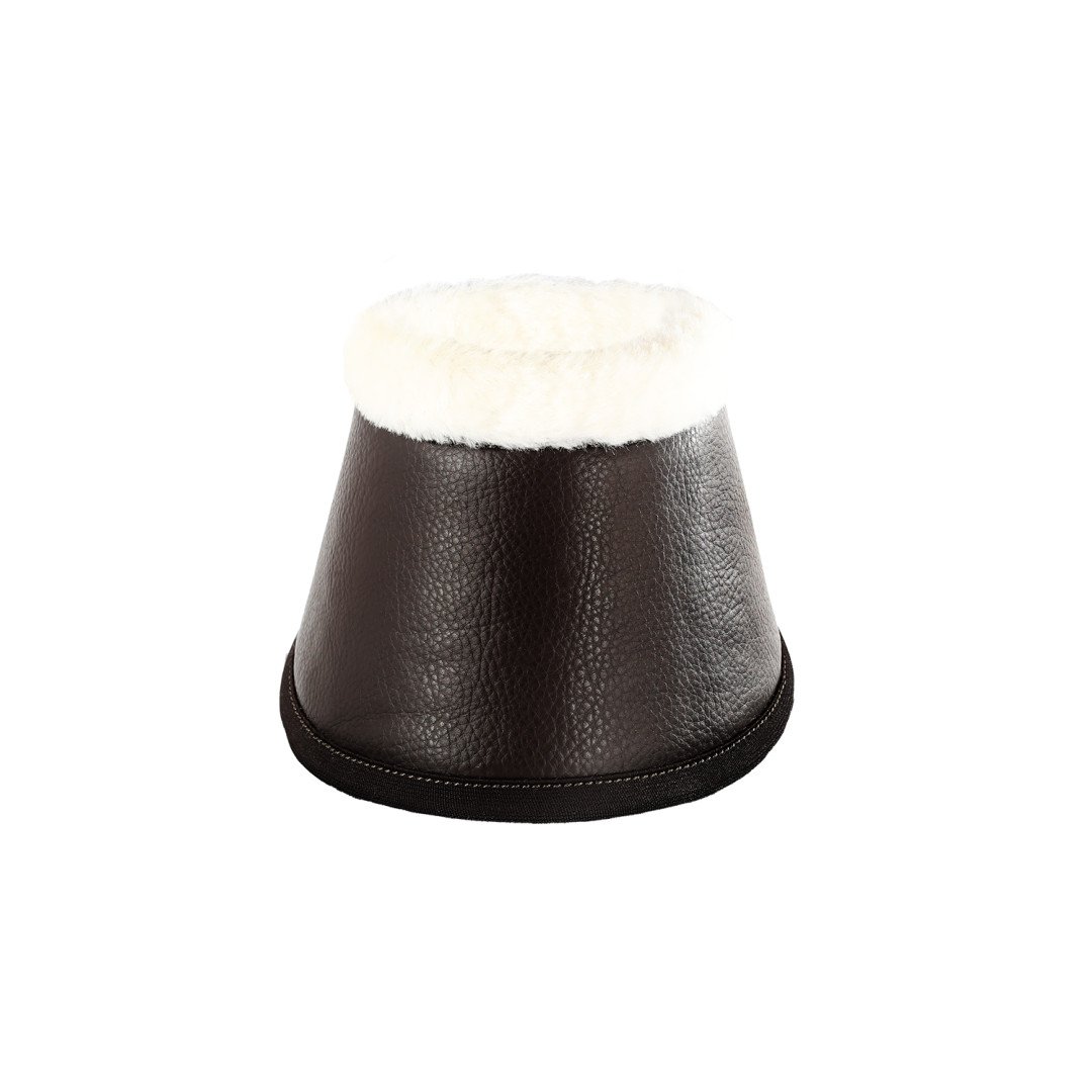 Öko-Leder-Glockenstiefel mit Klettverschluss