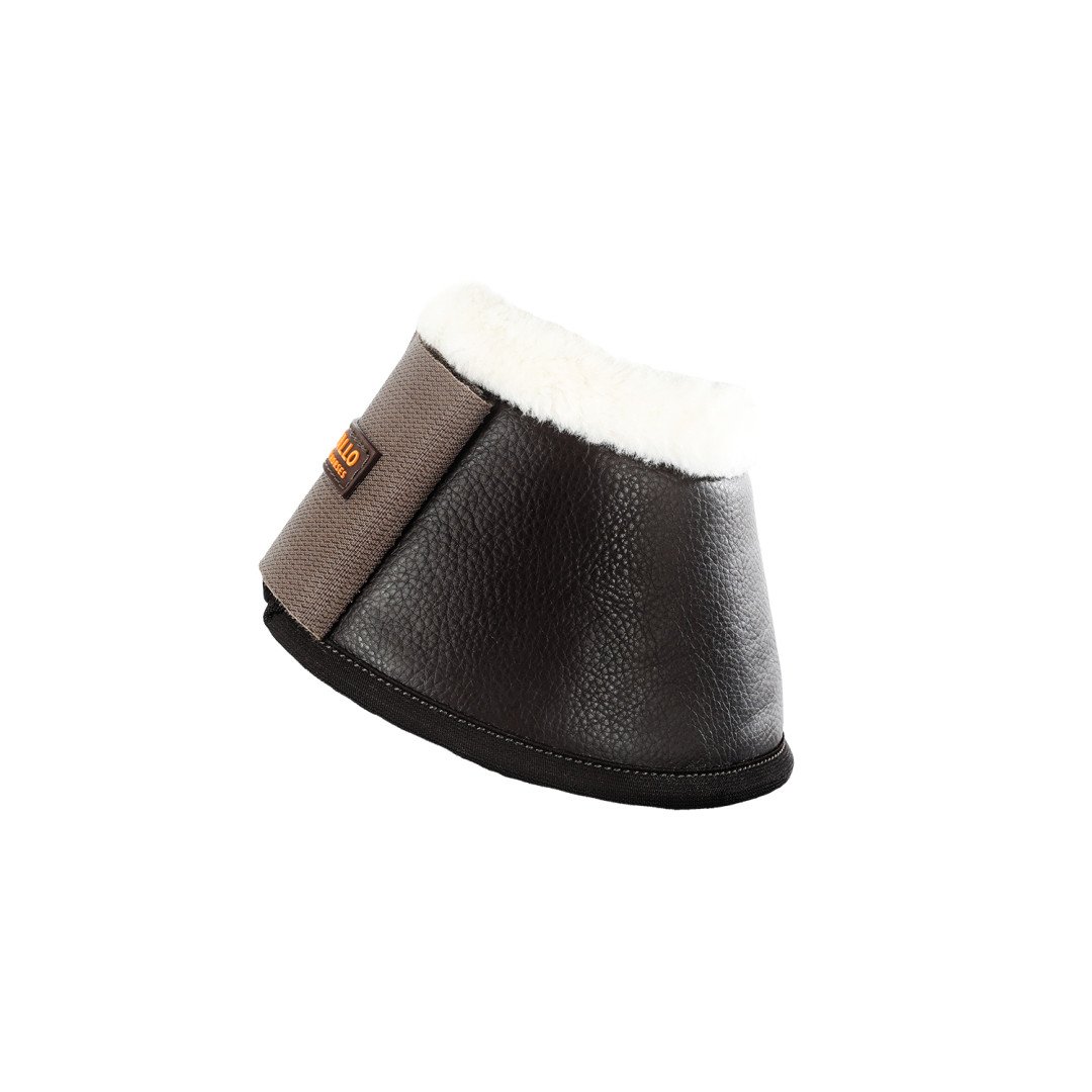 Öko-Leder-Glockenstiefel mit Klettverschluss