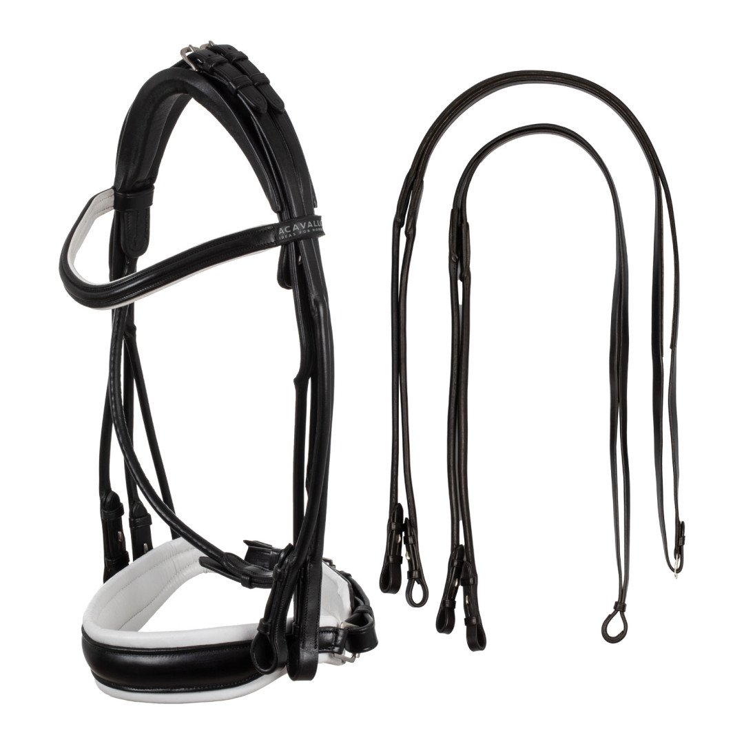 Parnassus Rolled Leather Double Reins Bridle