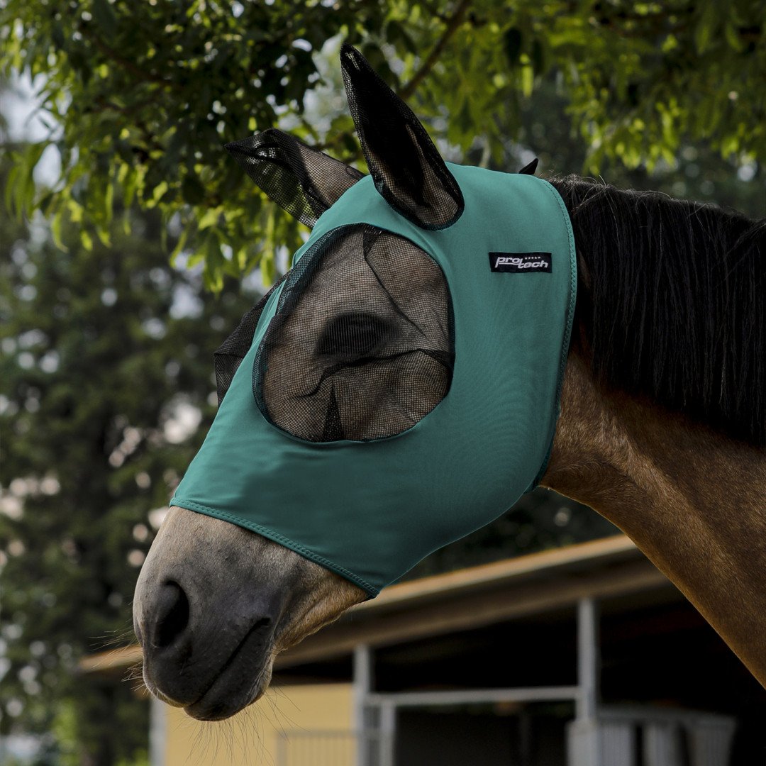 Lycra and Mesh Fly Mask with Tech Ear Covers