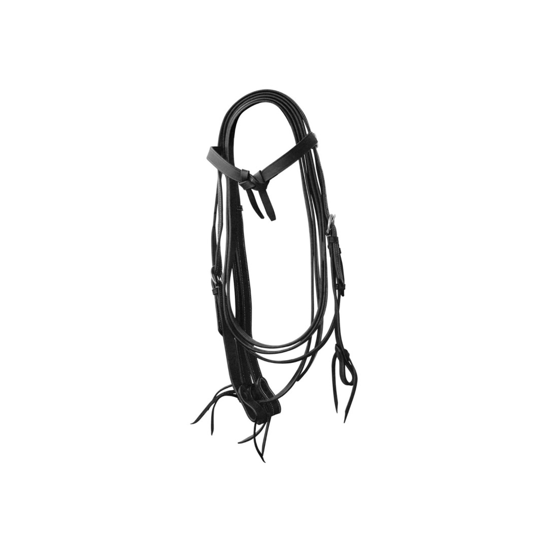 Bow Western Bridle Smooth Leather With Reins Bow Western Bridle Smooth Leather With Reins