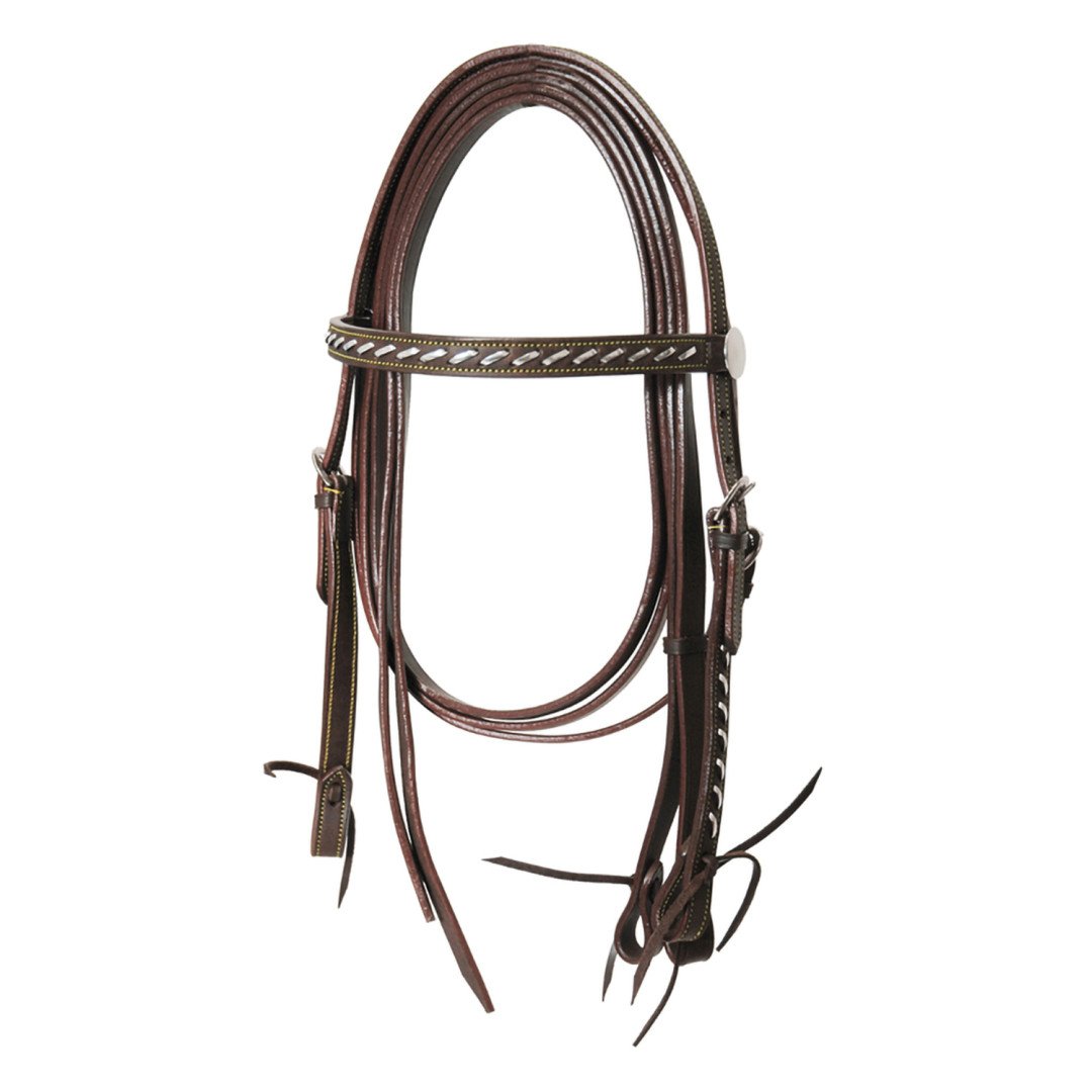 Straight Bridle Silver Wire C reins