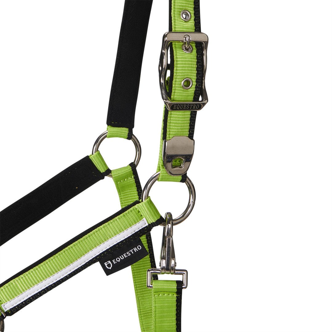 Cabezada de nailon Equestro modelo C con ribete blanco