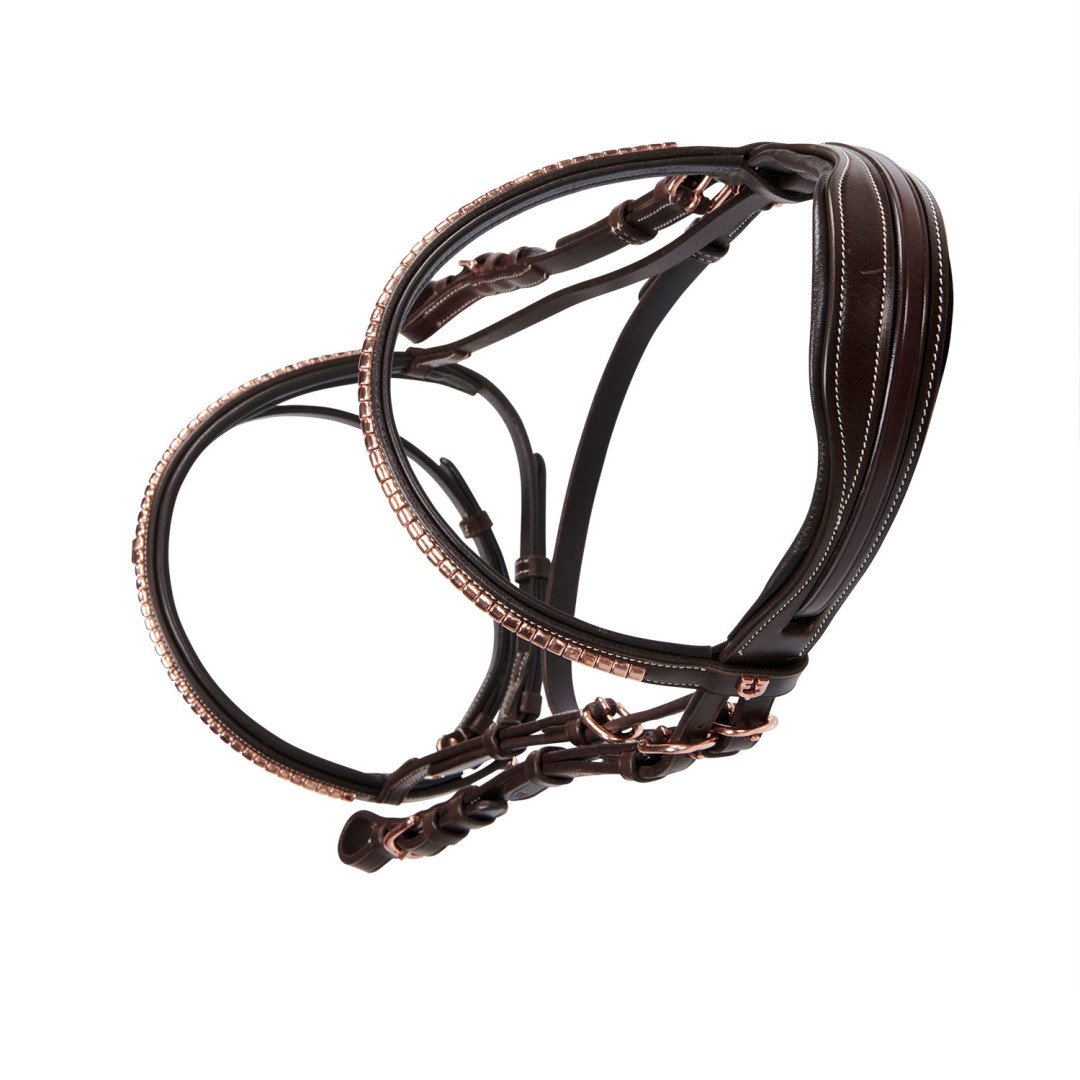 Rose Gold Clincher Bridle Without Reins