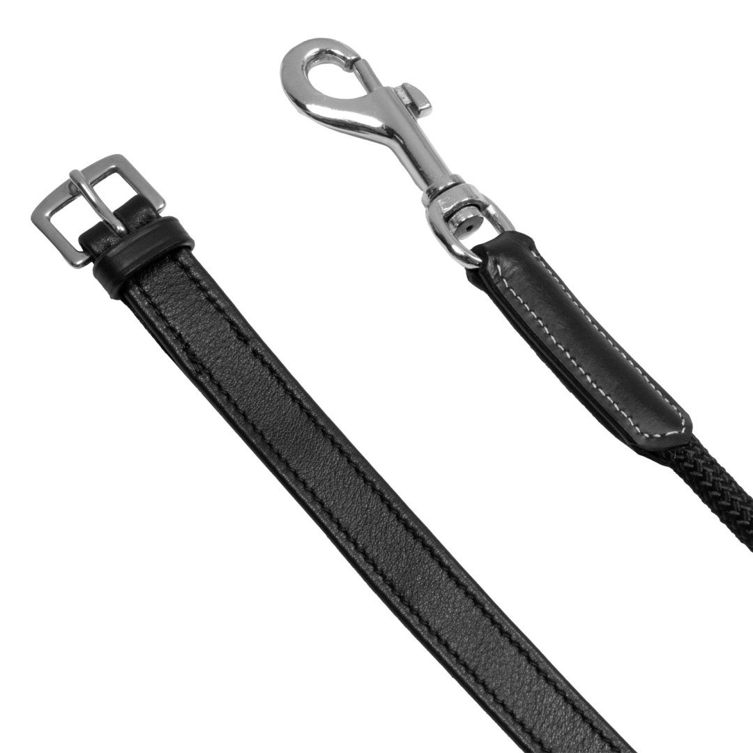 Double Leather and Rope Return Reins