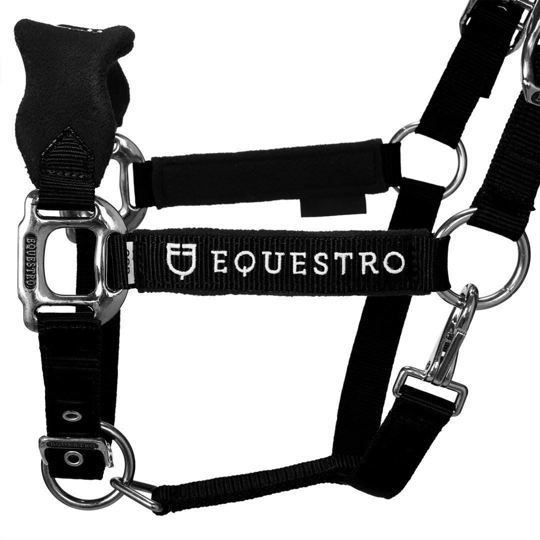 Equestro Nylon Halter C Shaped Fleece Halter