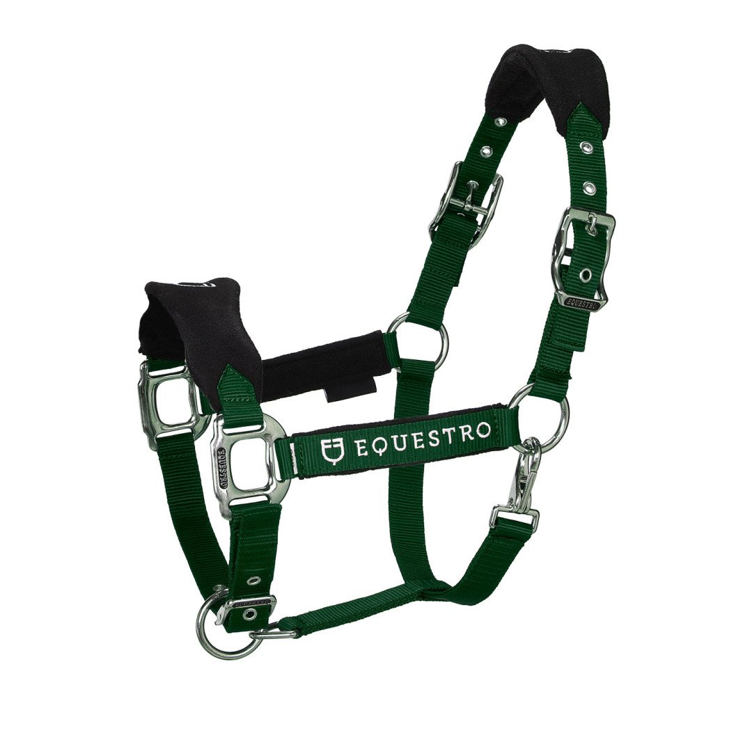 Cabezada de nailon Equestro con correa de vellón en forma de C