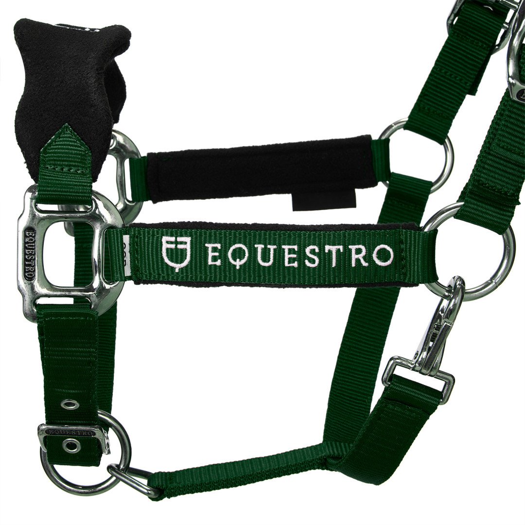 Equestro Nylon Halter C Shaped Fleece Halter