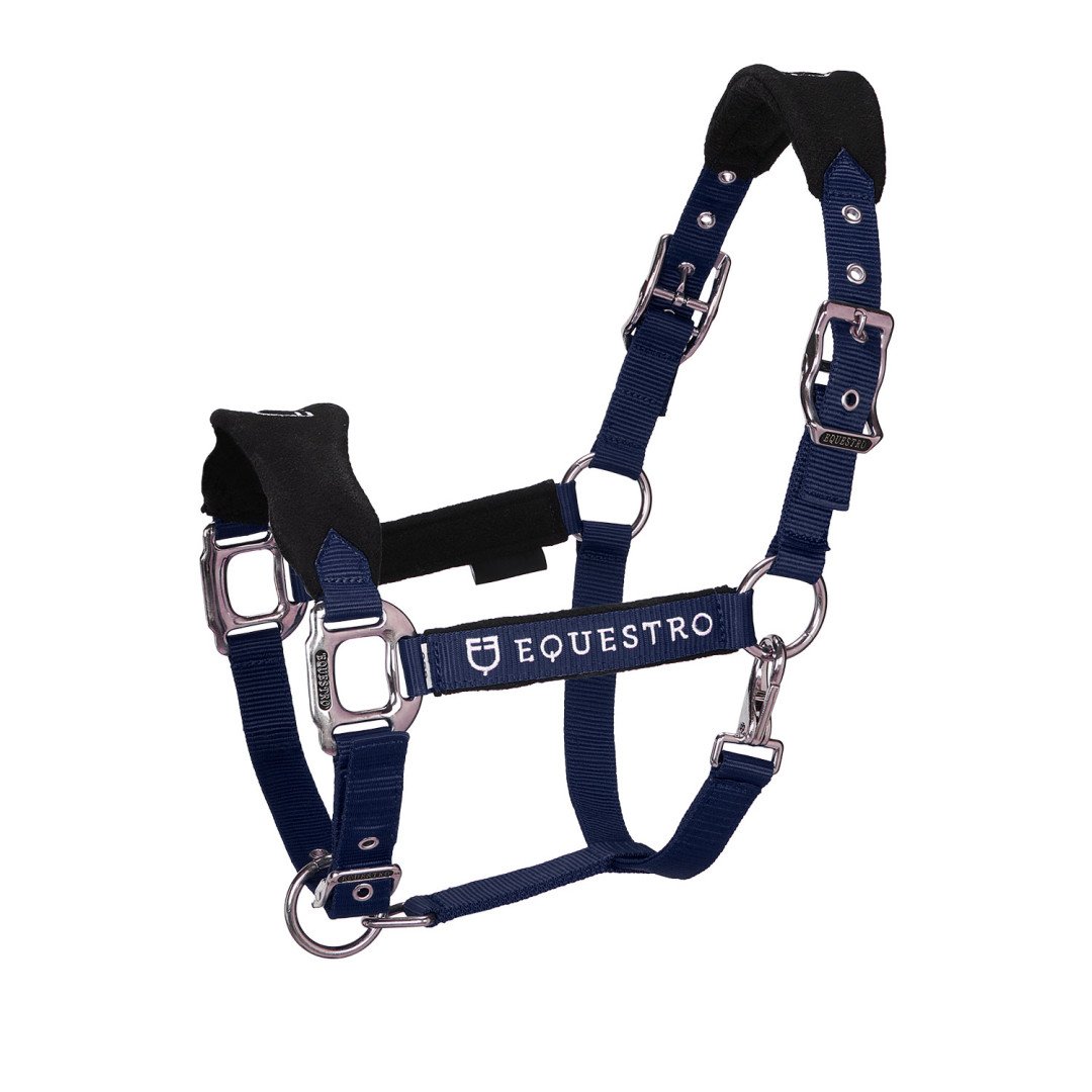 Equestro Nylon Halter C Shaped Fleece Halter