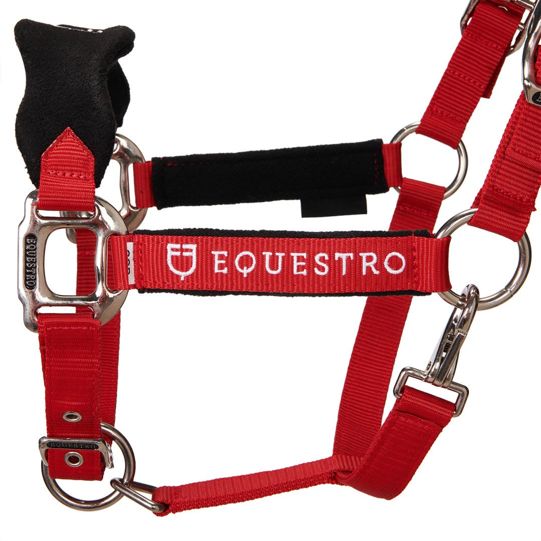 Equestro Nylon Halter C Shaped Fleece Halter