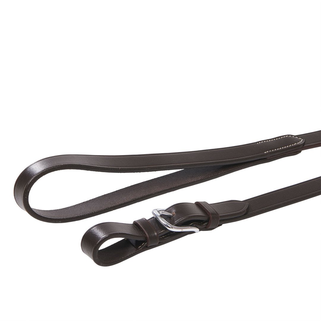 Leather Leash with Silver Chain