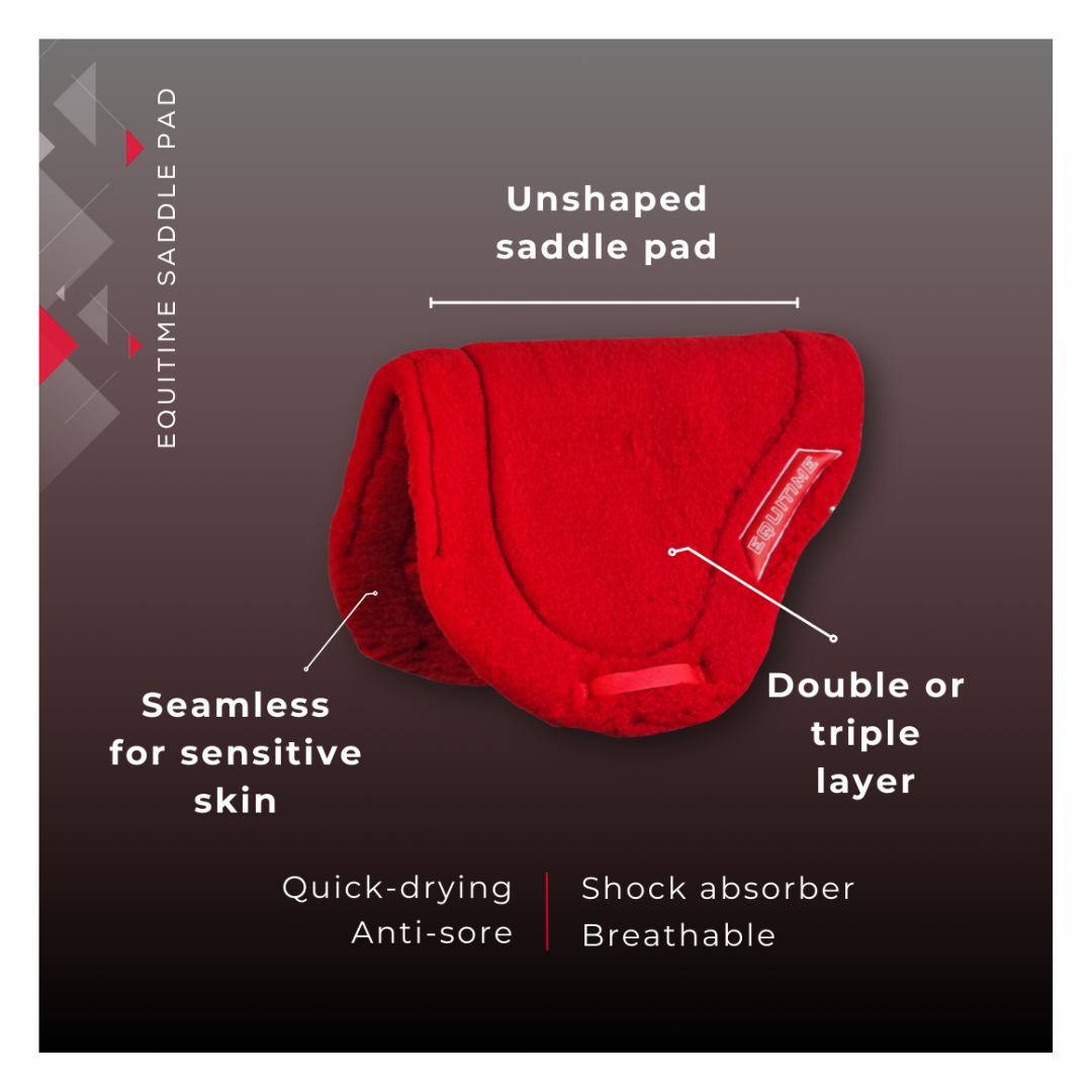 EQUITIME endurance Saddlepad pad TRIPLE LAYER FLEECE EQUITIME endurance Saddlepad pad TRIPLE LAYER FLEECE
