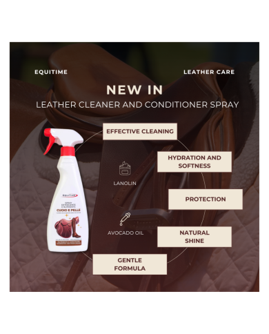 Horse & Leather Care  EQUITIME cleansing and nourishing spray LEATHER 16,39 € Horse & Leather Care  EQUITIME cleansing and nourishing spray LEATHER 16,39 €
