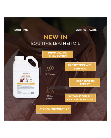 Horse & Leather Care  EQUITIME Leather oil for saddle and harnesses 5 liters 131,14 € Horse & Leather Care  EQUITIME Leather oil for saddle and harnesses 5 liters 131,14 €