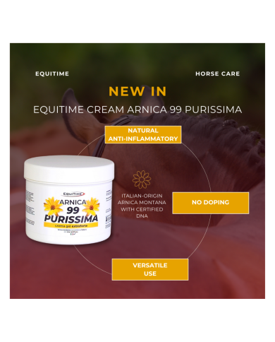 Horse & Leather Care  EQUITIME crema ARNICA 99 PURISSIMA gel cavalli uso umano 500ml 24,58 € Horse & Leather Care  EQUITIME crema ARNICA 99 PURISSIMA gel cavalli uso umano 500ml 24,58 €