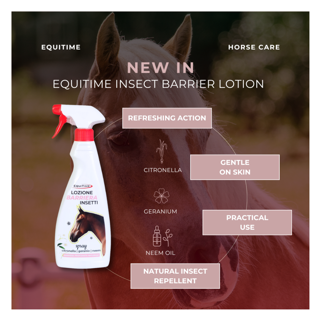 Horse & Leather Care  EQUITIME Loción barrera contra insectos Equitime - hierba de limón, geranio y neem 500ml 12,29 € Horse & Leather Care  EQUITIME Loción barrera contra insectos Equitime - hierba de limón, geranio y neem 500ml 12,29 €