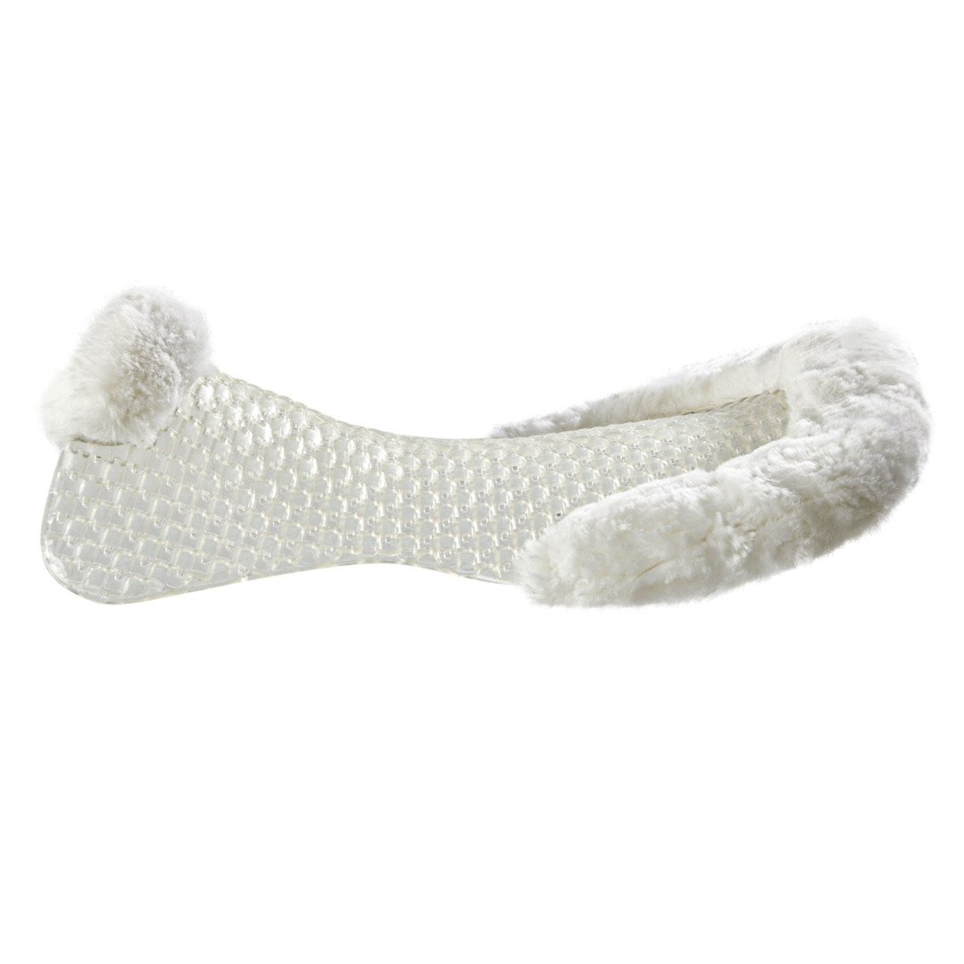 Almofada de gel macio com liberação de ar Respira, recorte em pele de carneiro, apenas gel.