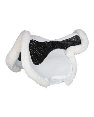 Acavallo Twin Sided Classic Gel Jump Pad Numnah Full Sheepskin Edge