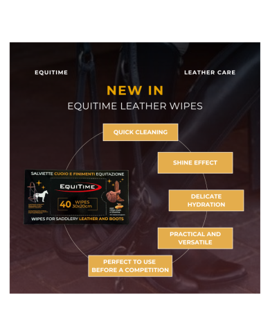 Horse & Leather Care  EQUITIME Salviette CUOIO e PELLE detergenti e nutrienti 9,01 € Horse & Leather Care  EQUITIME Salviette CUOIO e PELLE detergenti e nutrienti 9,01 €