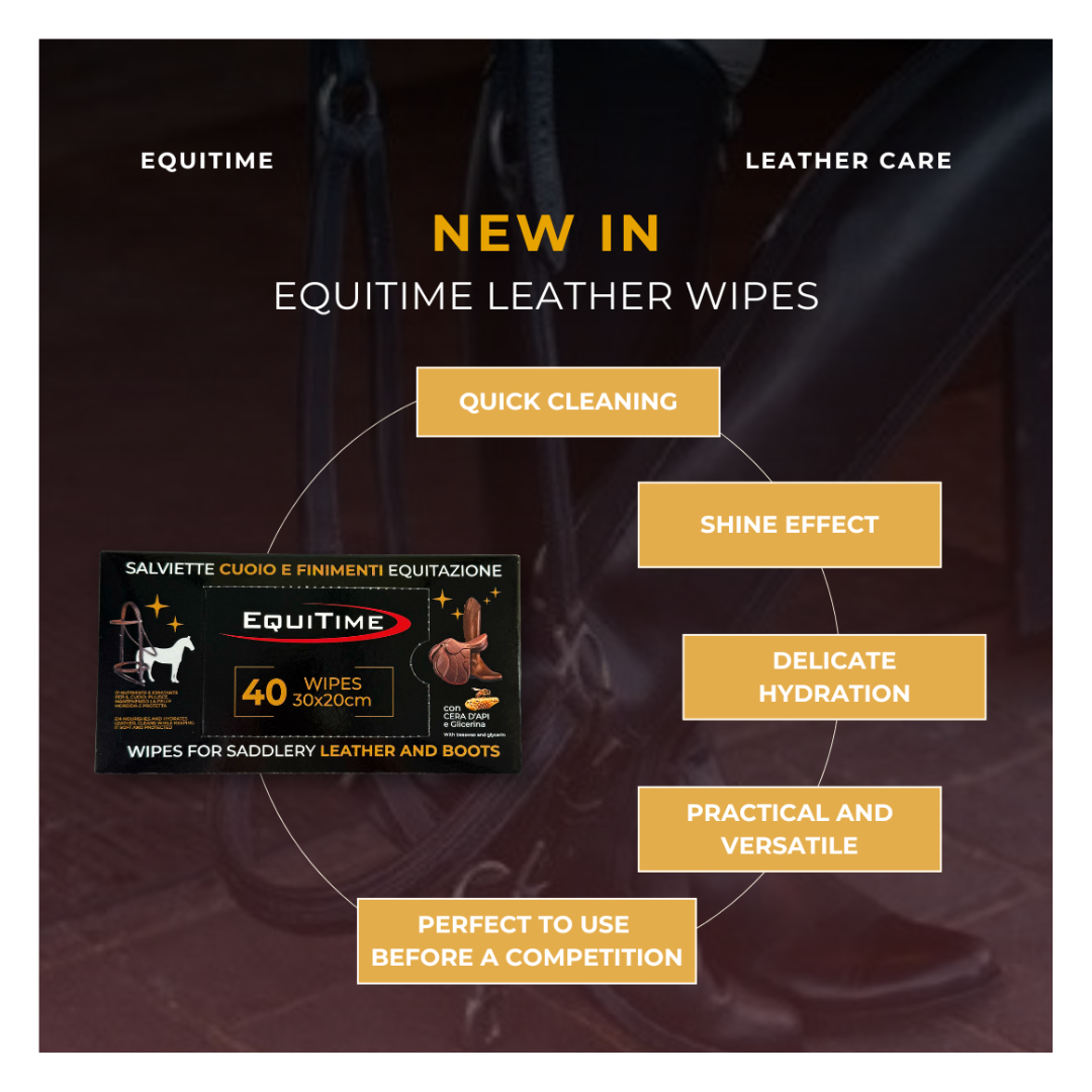 Horse & Leather Care  EQUITIME Toallitas limpiadoras y nutritivas para CUERO 9,01 € Horse & Leather Care  EQUITIME Toallitas limpiadoras y nutritivas para CUERO 9,01 €