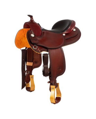 saddle Basic all round border 2 burgundy saddle