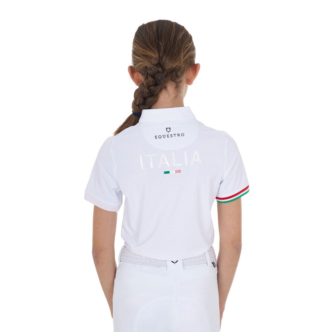 Home  Polo bambina da concorso con zip Equestro X FISE 64,75 €