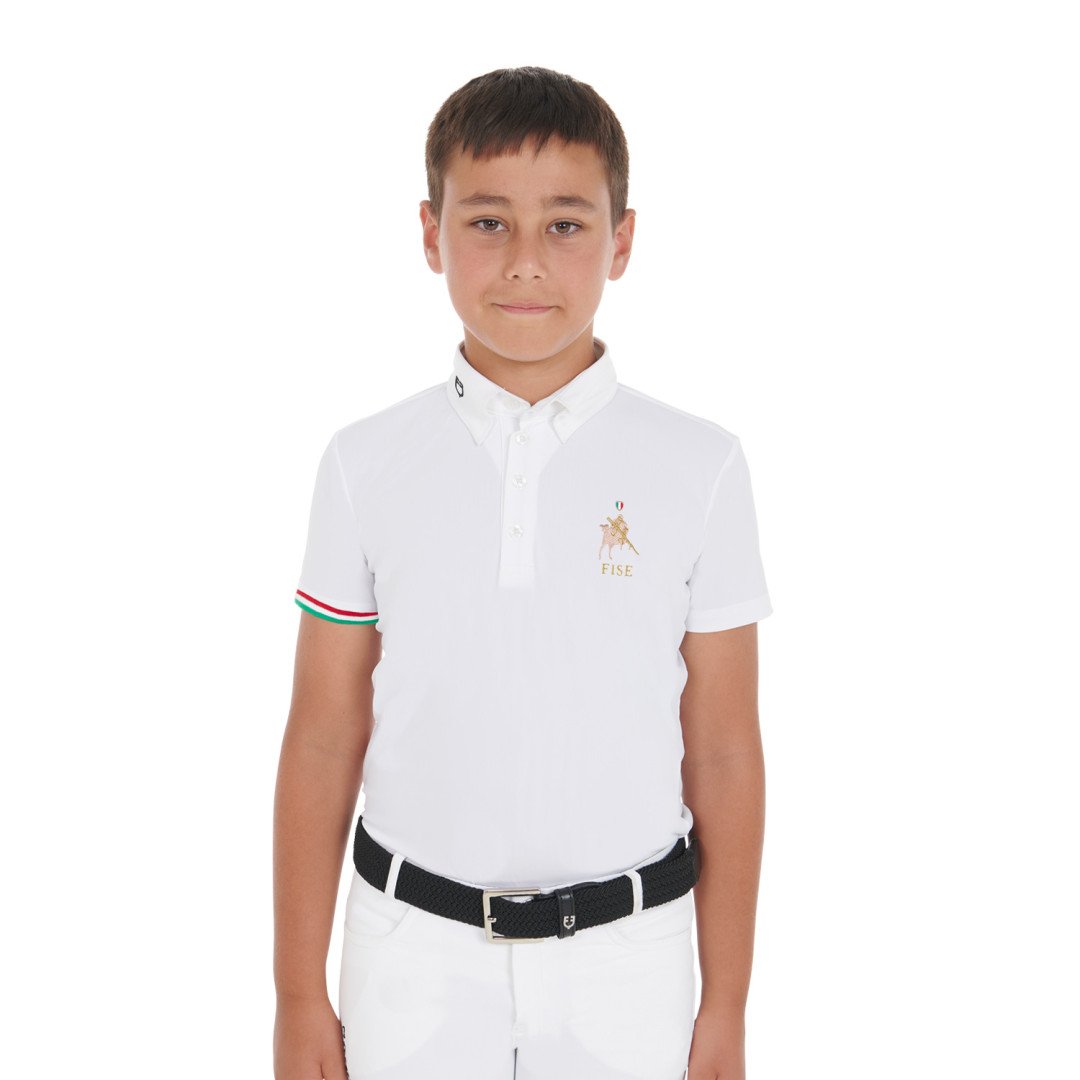 Startseite  Polo bambino da concorso quattro bottoni Equestro X FISE 64,75 €