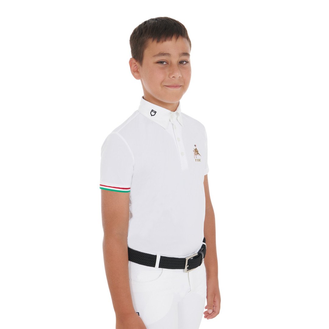 Startseite  Polo bambino da concorso quattro bottoni Equestro X FISE 64,75 €