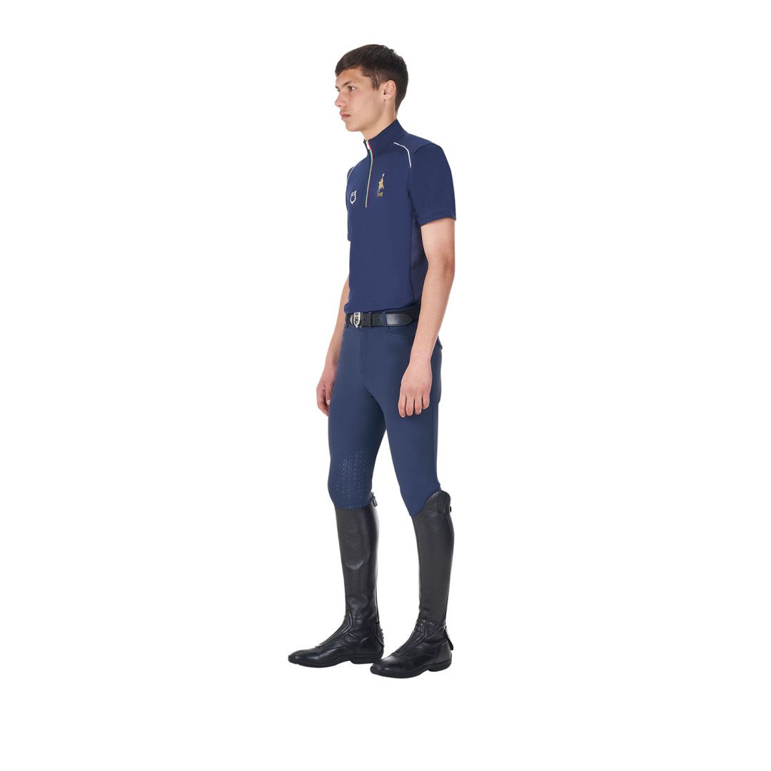 Inicio  Polo uomo da allenamento zip tricolore Equestro X FISE 58,52 €
