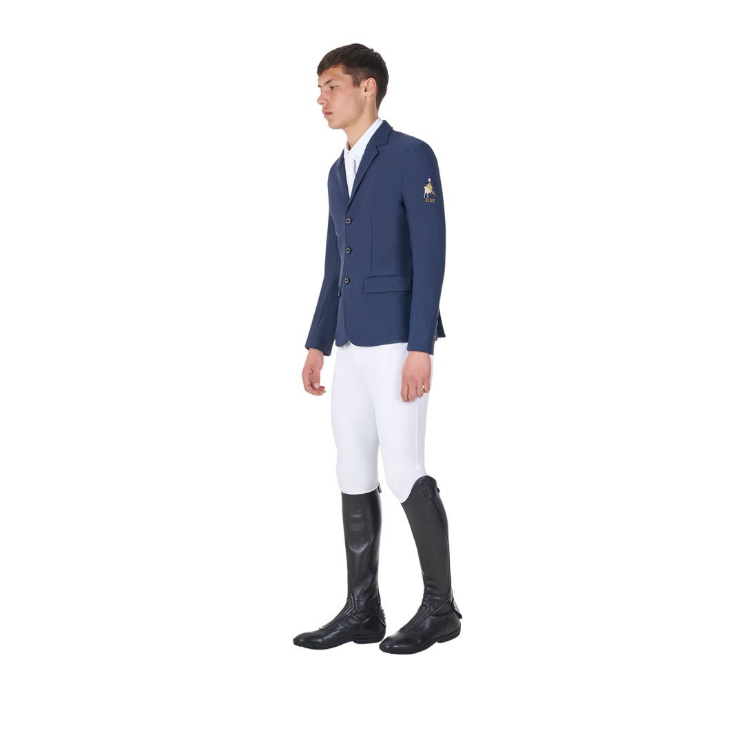 Início Giacca uomo da concorso tre bottoni Equestro X FISE 225,41&nbsp;€