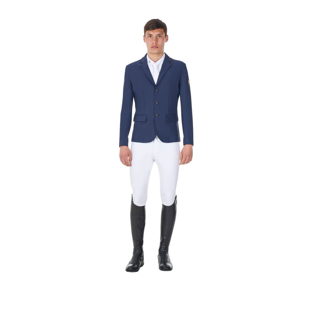 Início Giacca uomo da concorso tre bottoni Equestro X FISE 225,41&nbsp;€