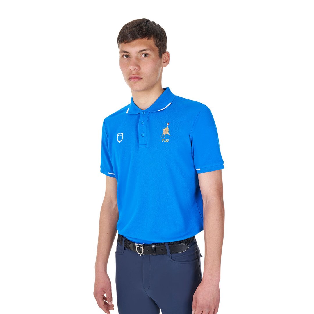 Maison Polo uomo da allenamento tre bottoni Equestro X FISE 53,28&nbsp;€