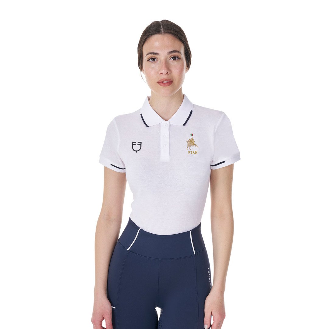 Startseite Polo donna da allenamento tre bottoni Equestro X FISE 53,28&nbsp;€